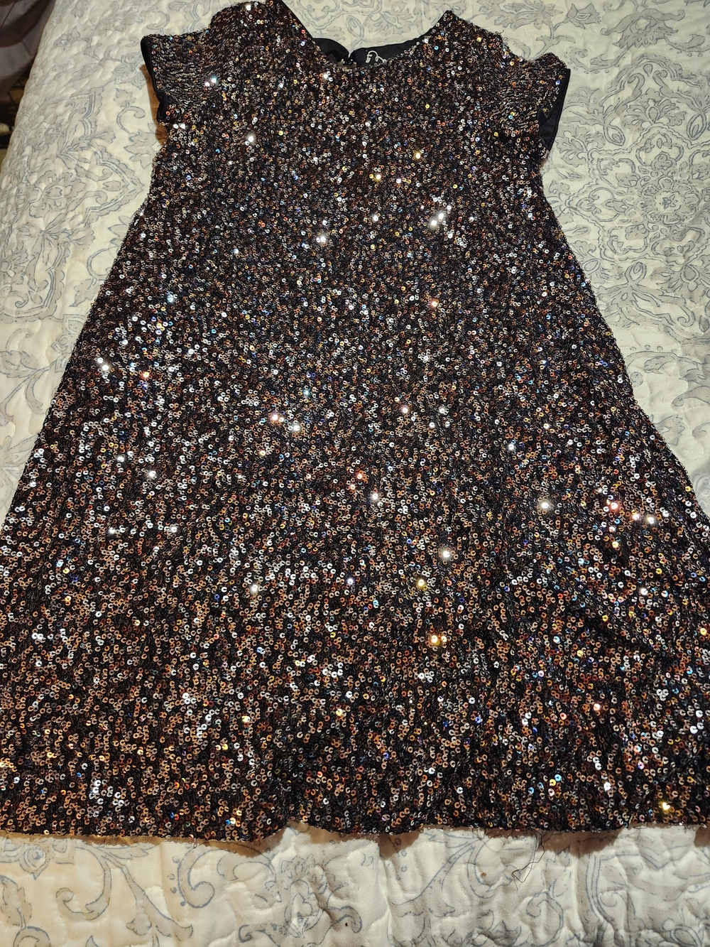 art class Black and Rose Gold Sequin Girls' Formal Dress